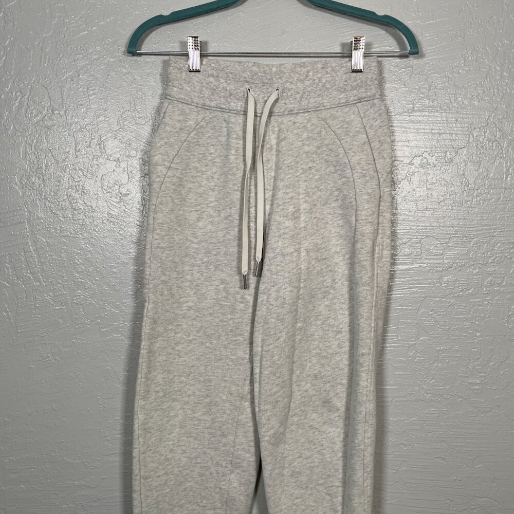 Lululemon Women 2 Ultra Light Gray Scuba High Rise Jogger Sweatpants Fleece - Picture 3 of 9